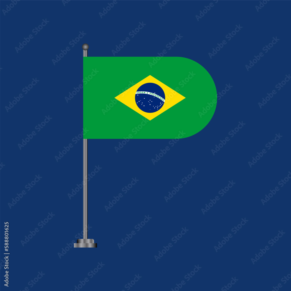 Illustration of brazil flag Template
