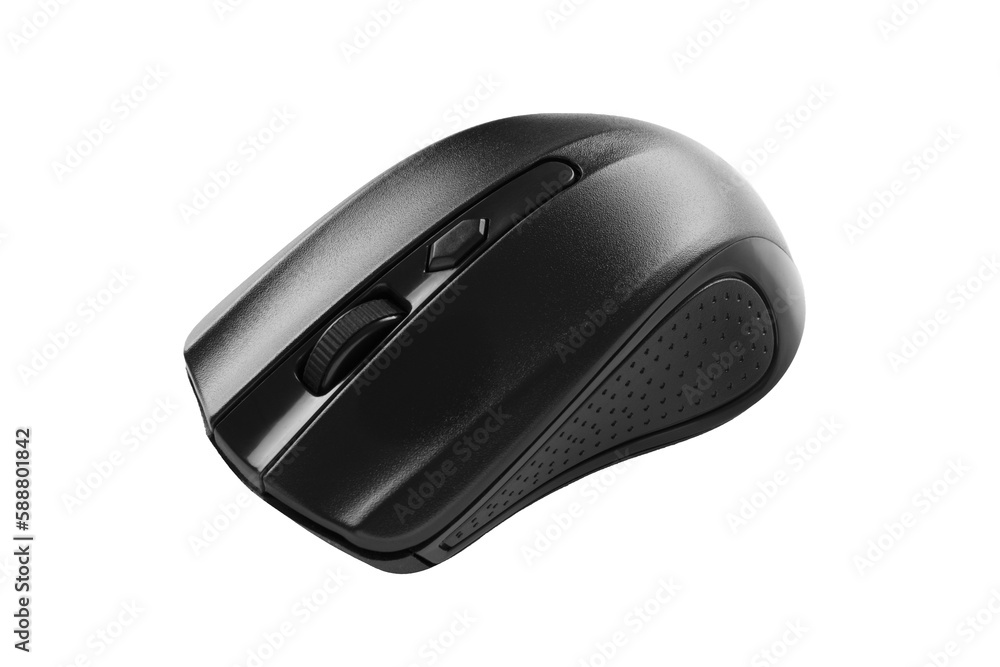 Gray modern computer wireless mouse. Isolated on white background. Gray modern computer wireless mouse. Isolated on white background.