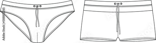 Man fashion, garment, isolated, boxer shorts, trunks, bundle, painting, men briefs, pants, boxer, style, strings, underpants, vector, clothing, long underwear, underwear, swimwear