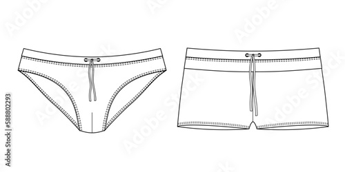 Man fashion, garment, isolated, boxer shorts, trunks, bundle, painting, men briefs, pants, boxer, style, strings, underpants, vector, clothing, long underwear, underwear, swimwear