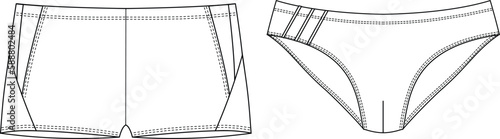 Man fashion, garment, isolated, boxer shorts, trunks, bundle, painting, men briefs, pants, boxer, style, strings, underpants, vector, clothing, long underwear, underwear, swimwear