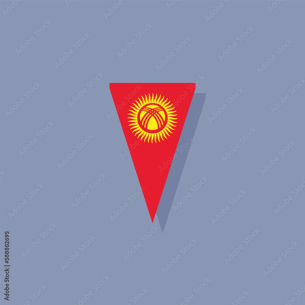 Illustration of kyrgyzstan flag Template Illustration of kyrgyzstan flag Template
