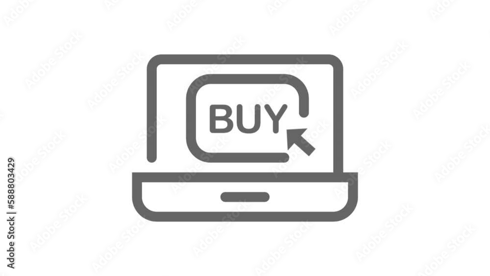Online Shopping Application, Online shopping concept animated icon
Online Shopping Application, Online shopping concept animated icon