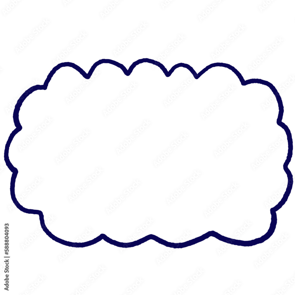 Cute elemnt squiggly line speech clipart.