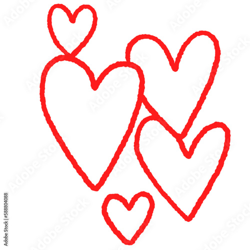 Cute element squiggly heart clipart.