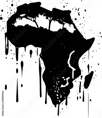 Africa - Minimalist and Flat Logo - Vector illustration