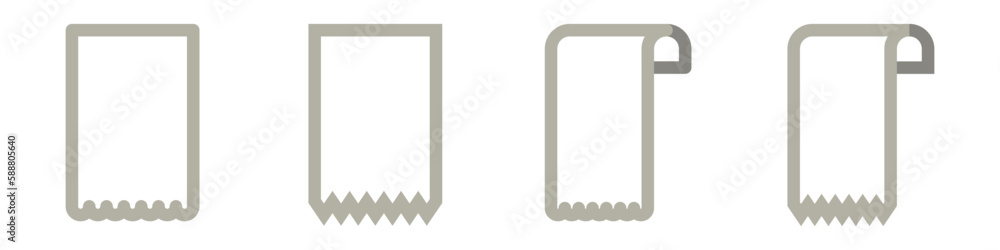 Shopping receipts vector set. Different styles of store receipts. Shop receipt concept. Payment data printed vector. Shopping receipts vector set. Different styles of store receipts. Shop receipt concept. Payment data printed vector.