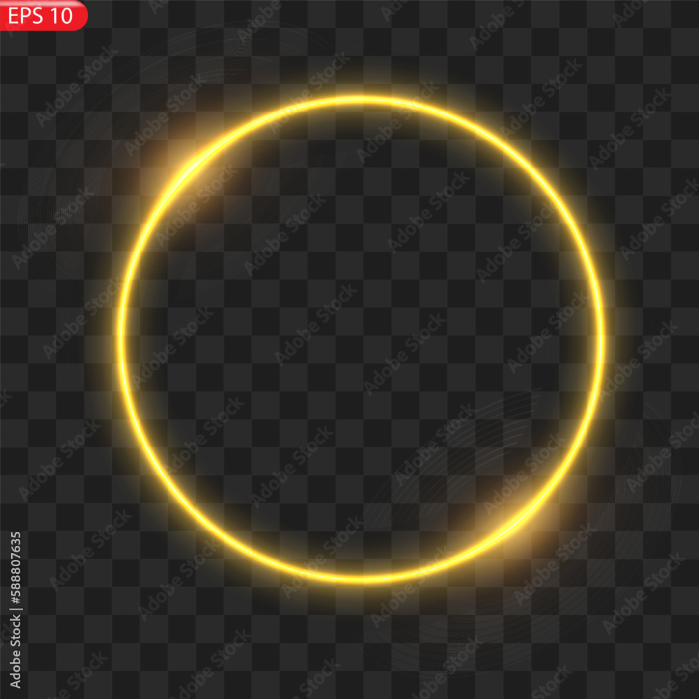 Fiery light circles glow effect, sparkling golden glitter Fiery light circles glow effect, sparkling golden glitter