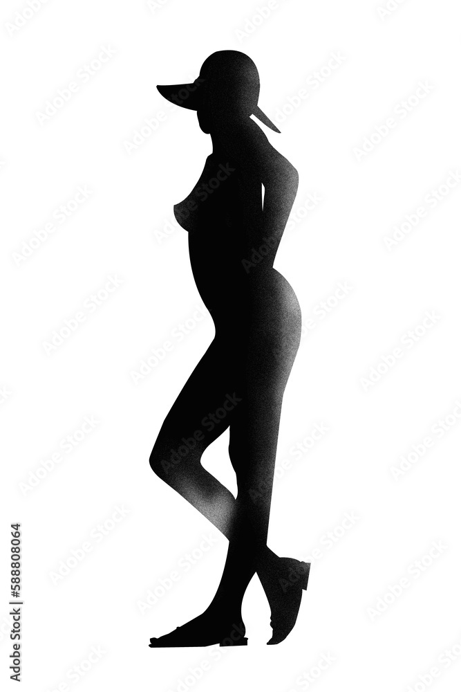 Silhouette Frau.
Silhouette Frau.