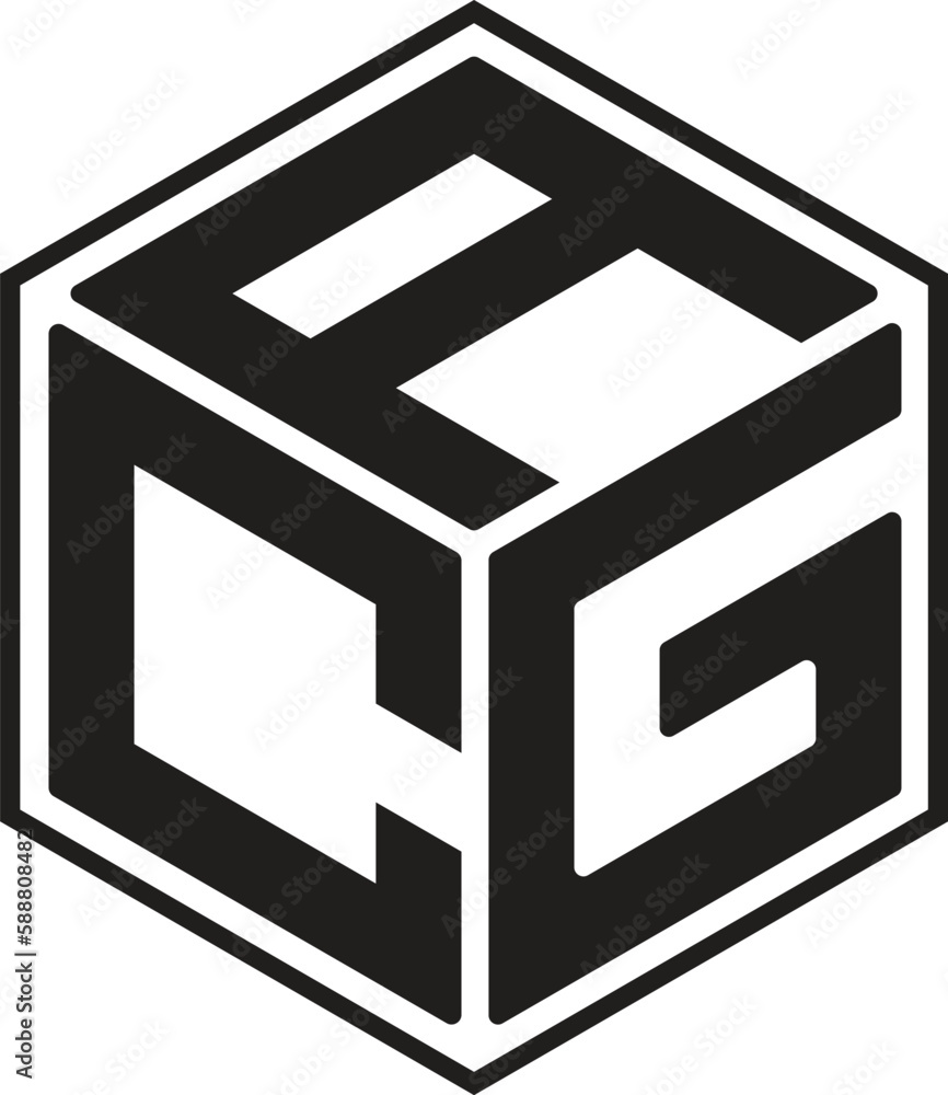 ACG letters logo with a polygon shape design ACG letters logo with a polygon shape design