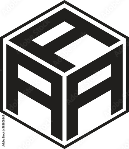 AAA letters logo with a polygon shape design