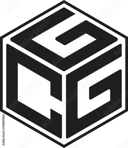 GCG letters logo with a polygon shape design