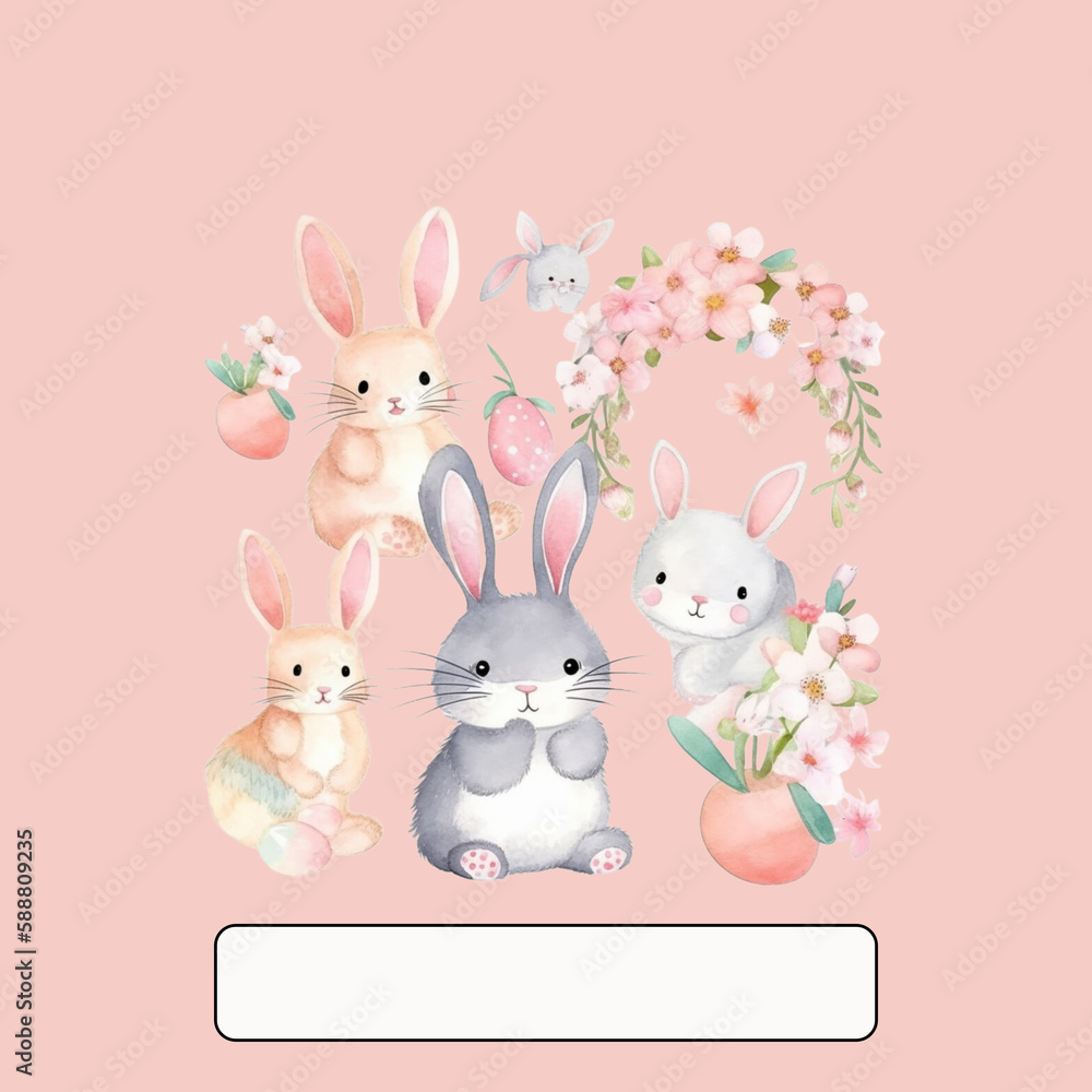 Obraz premium easter card with bunny