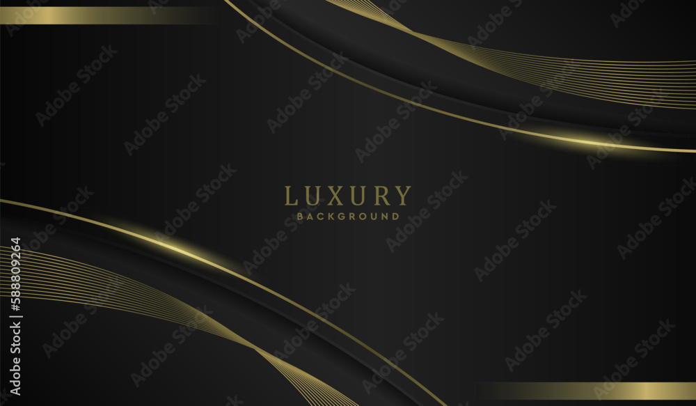 Luxury black background with a golden color abstract, for templates, brochures, business card or banner Luxury black background with a golden color abstract, for templates, brochures, business card or banner