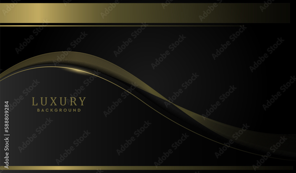 Luxury black background with a golden color abstract, for templates, brochures, business card or banner Luxury black background with a golden color abstract, for templates, brochures, business card or banner