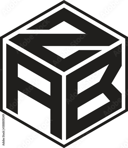 NAB letters logo with a polygon shape design