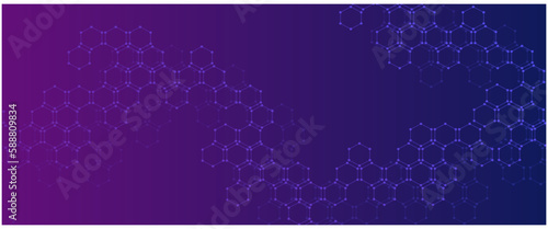 Polygon structure network technology connect lines background template. © AYSIA