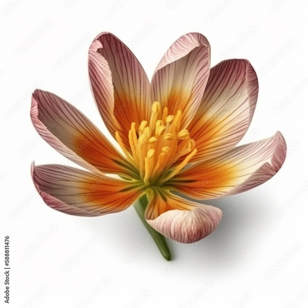 Fototapeta premium spring flowers on white background