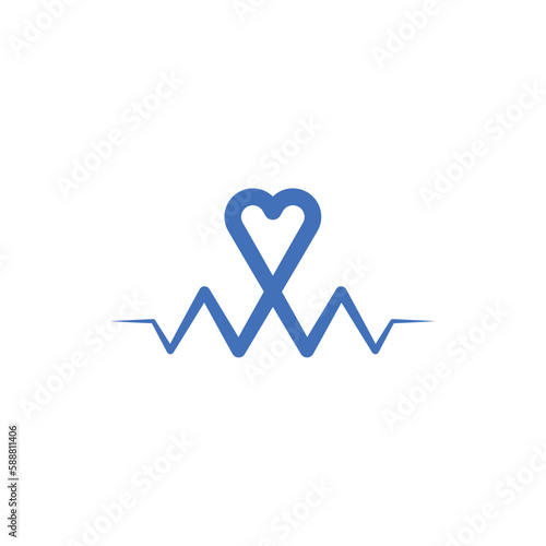 medical heart pulse logo icon