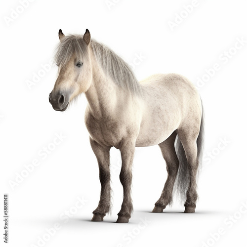 horse pony on a white background