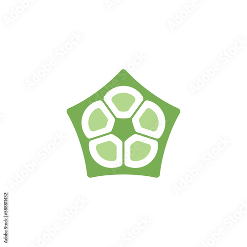 okra fruit icon logo symbol design