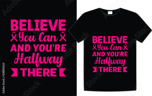 Breast cancer awareness t-shirt design