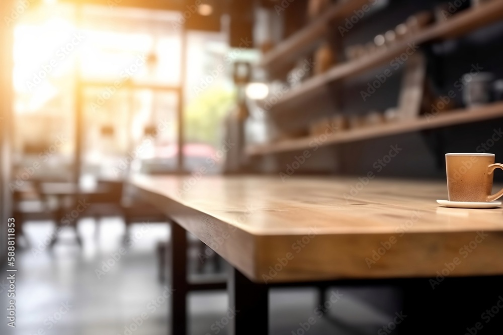 Restaurant Ambience. An Empty Table with a Blurred Background to Highlight Your Product Restaurant Ambience. An Empty Table with a Blurred Background to Highlight Your Product