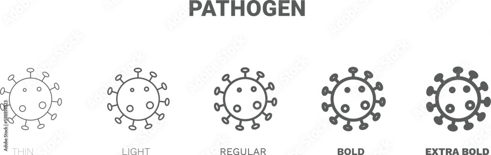pathogen icon. Thin, regular, bold and more style pathogen icon from Hygiene and Sanitation collection. Editable pathogen symbol can be used web and mobile pathogen icon. Thin, regular, bold and more style pathogen icon from Hygiene and Sanitation collection. Editable pathogen symbol can be used web and mobile