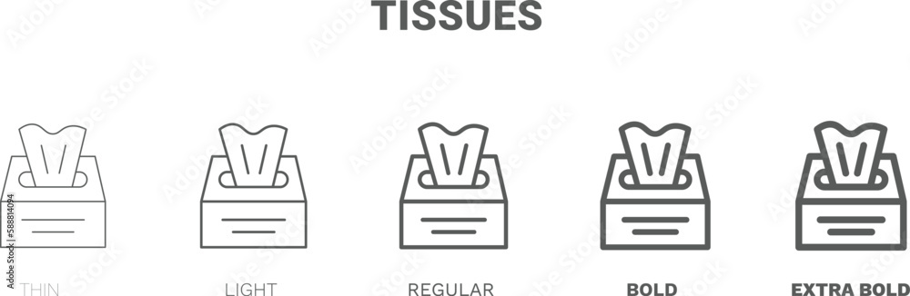 tissues icon. Thin, regular, bold and more style tissues icon from ...