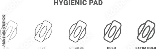 hygienic pad icon. Thin, regular, bold and more style hygienic pad icon from Hygiene and Sanitation collection. Editable hygienic pad symbol can be used web and mobile