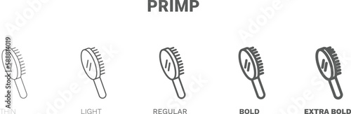 primp icon. Thin, regular, bold and more style primp icon from Hygiene and Sanitation collection. Editable primp symbol can be used web and mobile