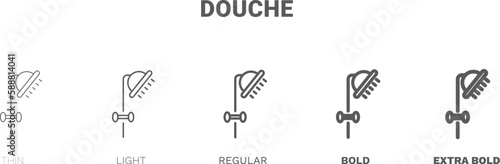 douche icon. Thin, regular, bold and more style douche icon from Hygiene and Sanitation collection. Editable douche symbol can be used web and mobile