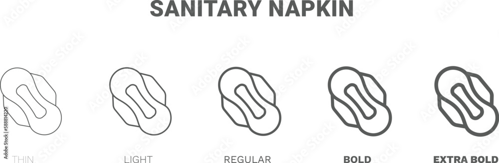 sanitary napkin icon. Thin, regular, bold and more style sanitary napkin icon from Hygiene and Sanitation collection. Editable sanitary napkin symbol can be used web and mobile sanitary napkin icon. Thin, regular, bold and more style sanitary napkin icon from Hygiene and Sanitation collection. Editable sanitary napkin symbol can be used web and mobile