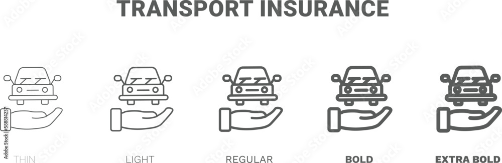transport insurance icon. Thin, regular, bold and more transport insurance icon from Insurance and Coverage collection. Editable transport insurance symbol can be used web and mobile