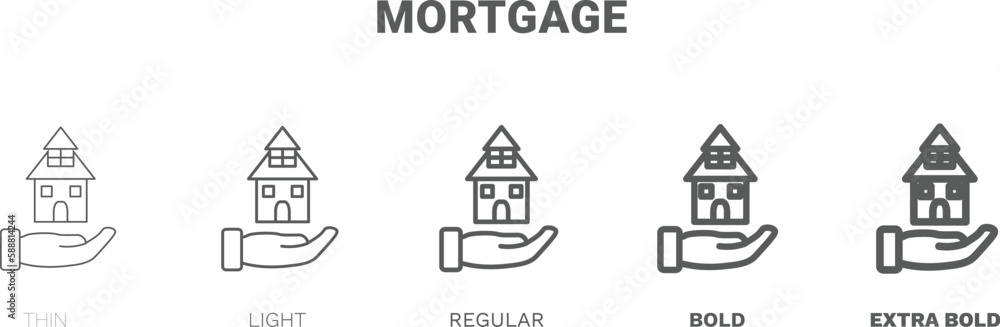 mortgage icon. Thin, regular, bold and more mortgage icon from Insurance and Coverage collection. Editable mortgage symbol can be used web and mobile mortgage icon. Thin, regular, bold and more mortgage icon from Insurance and Coverage collection. Editable mortgage symbol can be used web and mobile