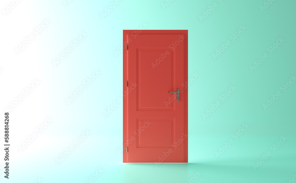 Closed red door with frame Isolated on background, 3d rendering design.
Closed red door with frame Isolated on background, 3d rendering design.