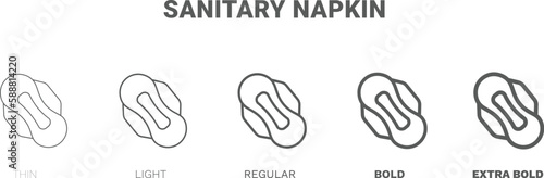 sanitary napkin icon. Thin, regular, bold and more style sanitary napkin icon from Hygiene and Sanitation collection. Editable sanitary napkin symbol can be used web and mobile
