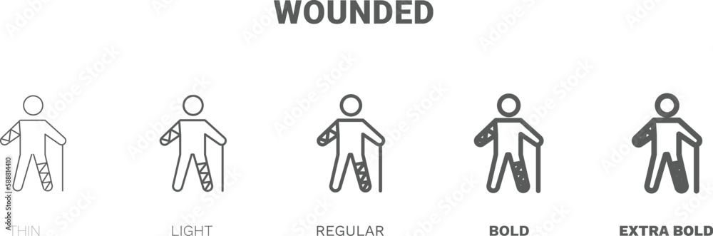 wounded icon. Thin, regular, bold and more wounded icon from Insurance and Coverage collection. Editable wounded symbol can be used web and mobile wounded icon. Thin, regular, bold and more wounded icon from Insurance and Coverage collection. Editable wounded symbol can be used web and mobile