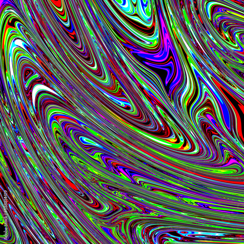 Marbled glitch abstract psychedelic texture, Trippy strip acid pattern. Neon color wavy background 