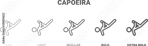 capoeira icon. Thin, regular, bold and more capoeira icon from sport and game collection. Editable capoeira symbol can be used web and mobile
