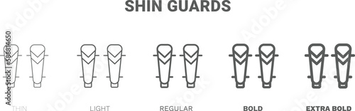 shin guards icon. Thin, regular, bold and more shin guards icon from sport and game collection. Editable shin guards symbol can be used web and mobile