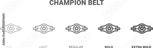 champion belt icon. Thin, regular, bold and more champion belt icon from sport and game collection. Editable champion belt symbol can be used web and mobile