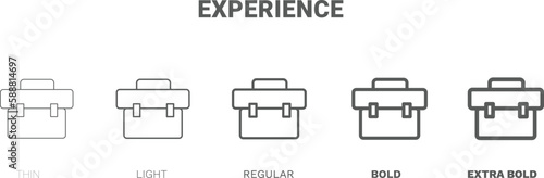 experience icon. Thin, regular, bold and more style experience icon from startup and strategy collection. Editable experience symbol can be used web and mobile
