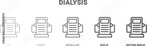 dialysis icon. Thin, regular, bold and more style dialysis icon from technology collection. Editable dialysis symbol can be used web and mobile