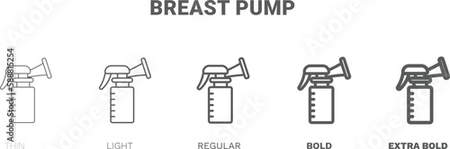 breast pump icon. Thin, regular, bold and more style breast pump icon from health and medical collection. Editable breast pump symbol can be used web and mobile