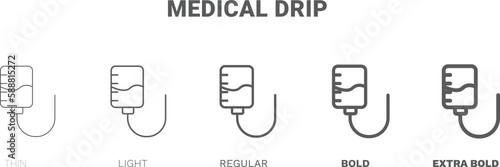 medical drip icon. Thin, regular, bold and more style medical drip icon from health and medical collection. Editable medical drip symbol can be used web and mobile