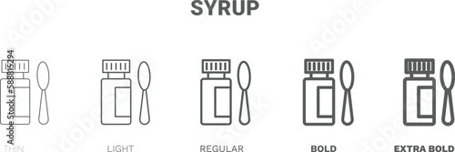 syrup icon. Thin  regular  bold and more style syrup icon from health and medical collection. Editable syrup symbol can be used web and mobile