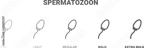 spermatozoon icon. Thin, regular, bold and more style spermatozoon icon from health and medical collection. Editable spermatozoon symbol can be used web and mobile photo
