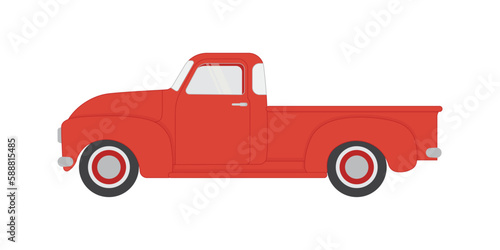 Retro pick up car icon