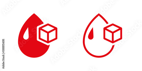 Sugar in blood icon. Medicine concept